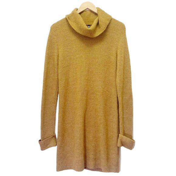 Kuhl Makenna Wool Blend Cozy Sweater Dress Golden Mustard Tan Women’s Size Small - Picture 9 of 9
